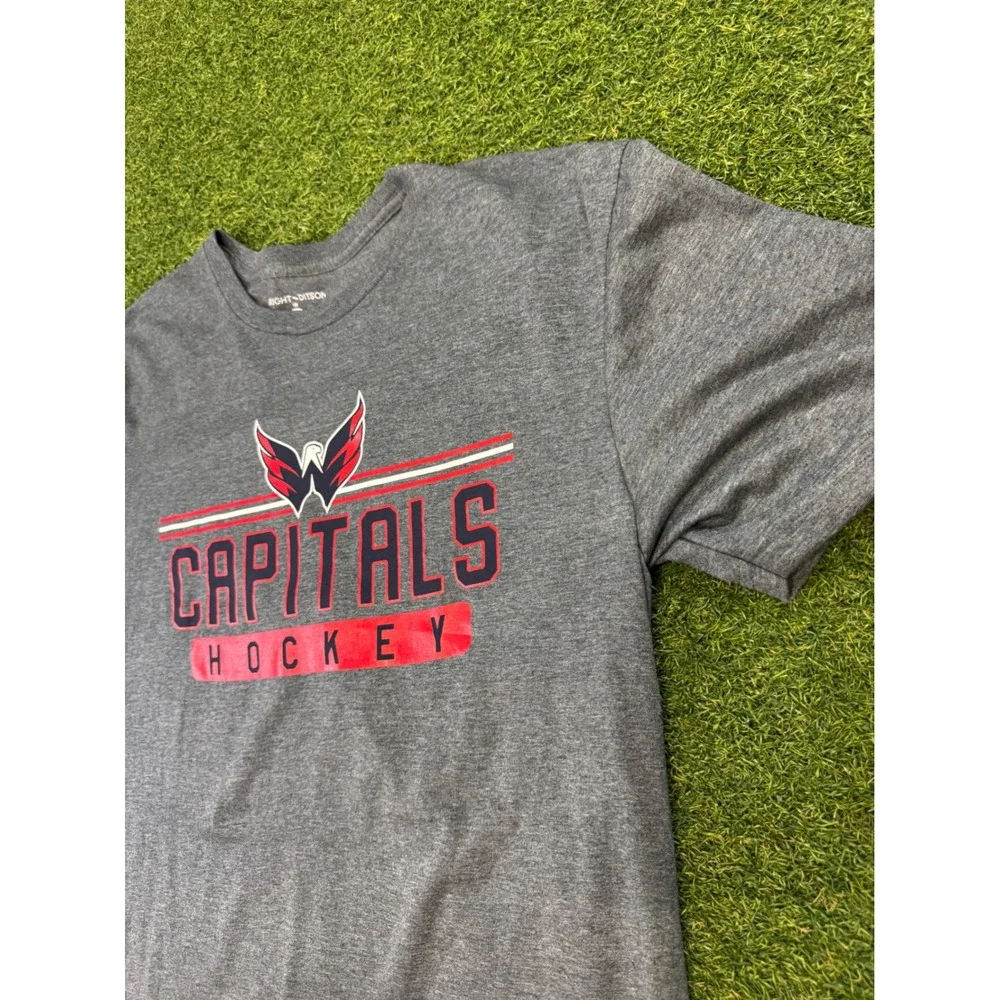 Wright and Ditson Washington Capitals NHL Hockey T-Shirt Mens‎ Large Gray L